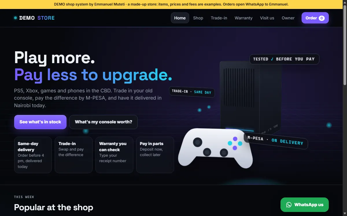 Shop Online: Store, Trade-in & Stock